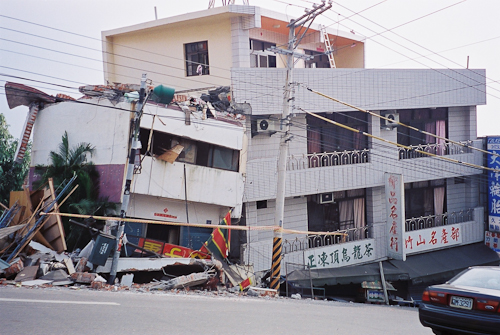 Buildings collapsed all over the disaster area and as far away as Taipei